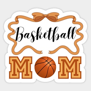 Cute Basketball Mom Coquette Ribbon Bow for Mother's Day Sticker